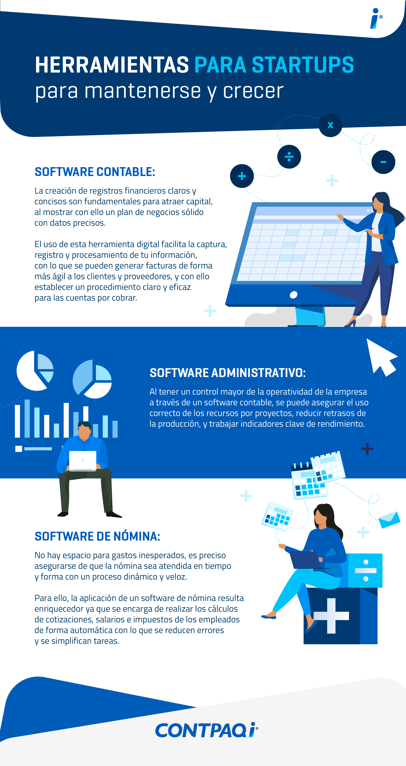 Infografía Herramientas para startups para mantenerse y crecer