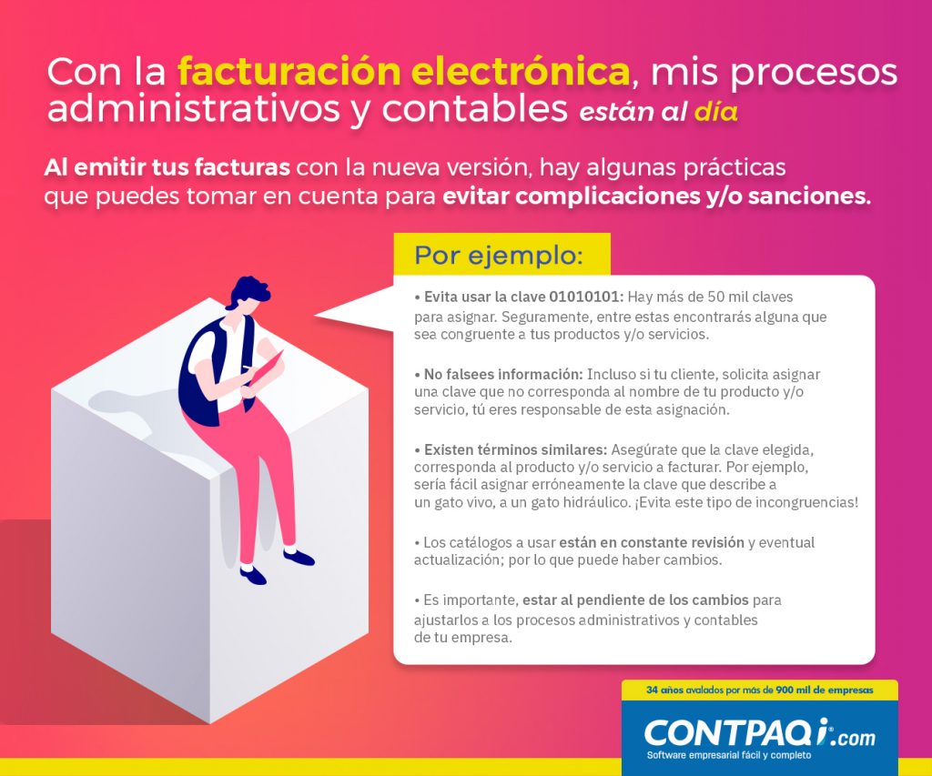 Infografía sobre factura electrónica CFDI