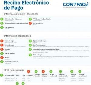 Recibo electrónico de pago CONTPAQi