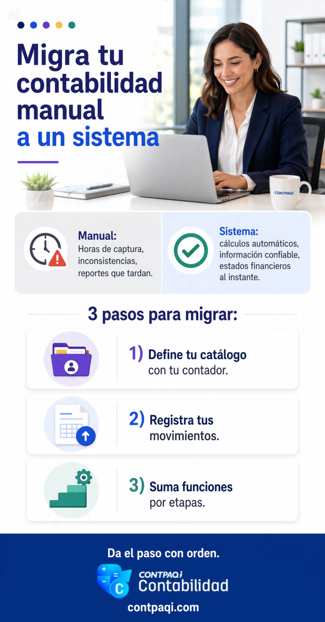 Migra tu contabilidad manual a un sistema