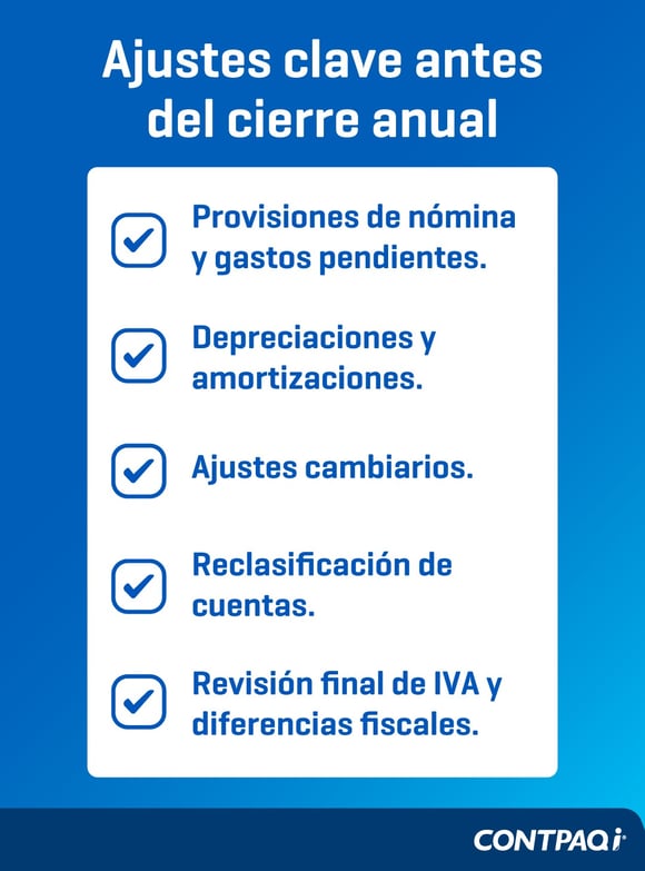 ajustes clave antes del cierre anual