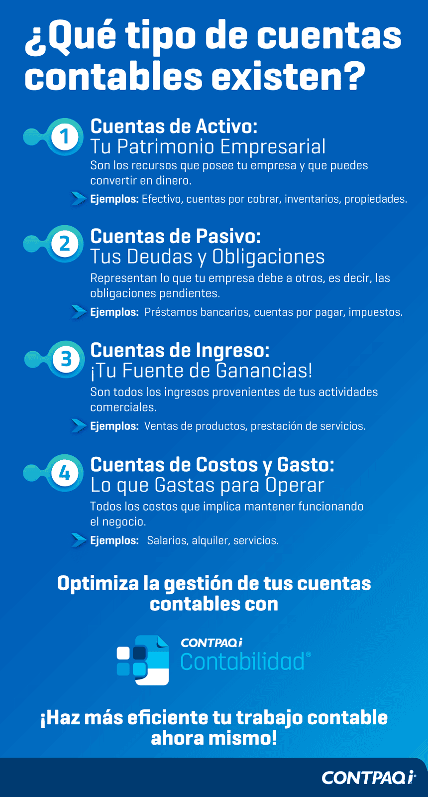 Tipos de cuentas contables