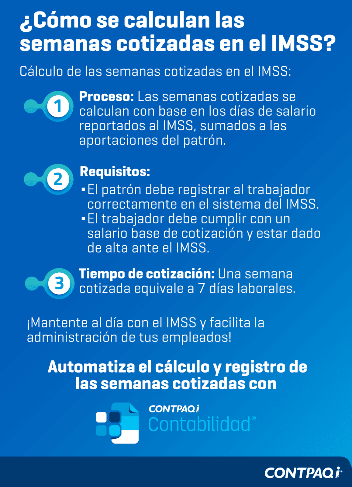 ¿Cómo se calculan las semanas cotizadas en el IMSS?