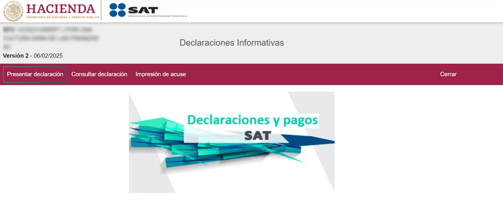 Presentar declaración desde el SAT